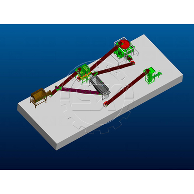 Automatic fertilizer pellet making production line Organic NPK fertilizer granulate machine