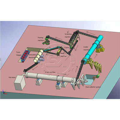Cassava residue granular fertilizer production line for sale/ fertilizer production line