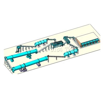 3-5 Ton per hour animal waste fertilizer granulate making machine organic fertilizer production line