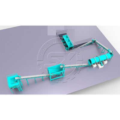 10 ton per hour bulk blending fertilizer mixing production line/ NPK 15-15-15 compound fertilizer making machine
