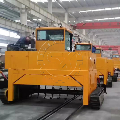 Cow dung fermentation machine crawler type composting vehicle manufacturer from China